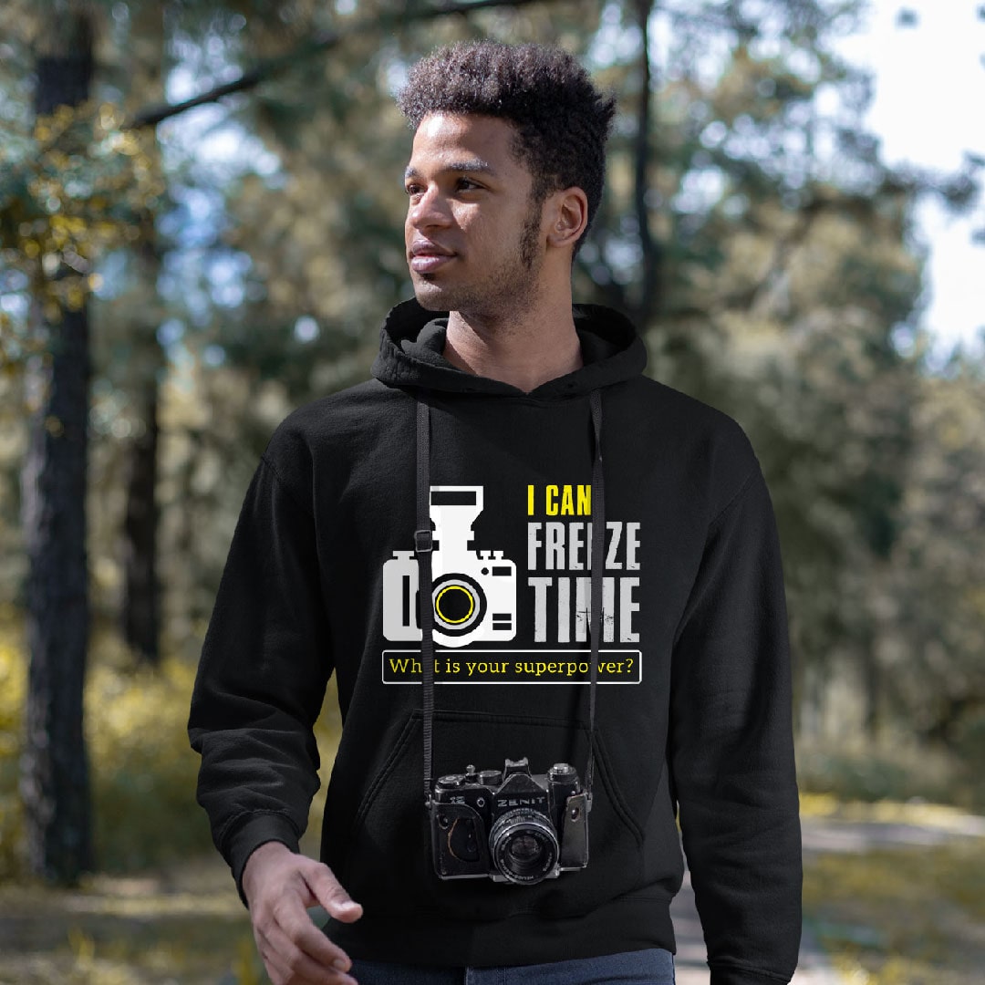 I Can Freeze Time Mens Hoodies Category Showcase Image