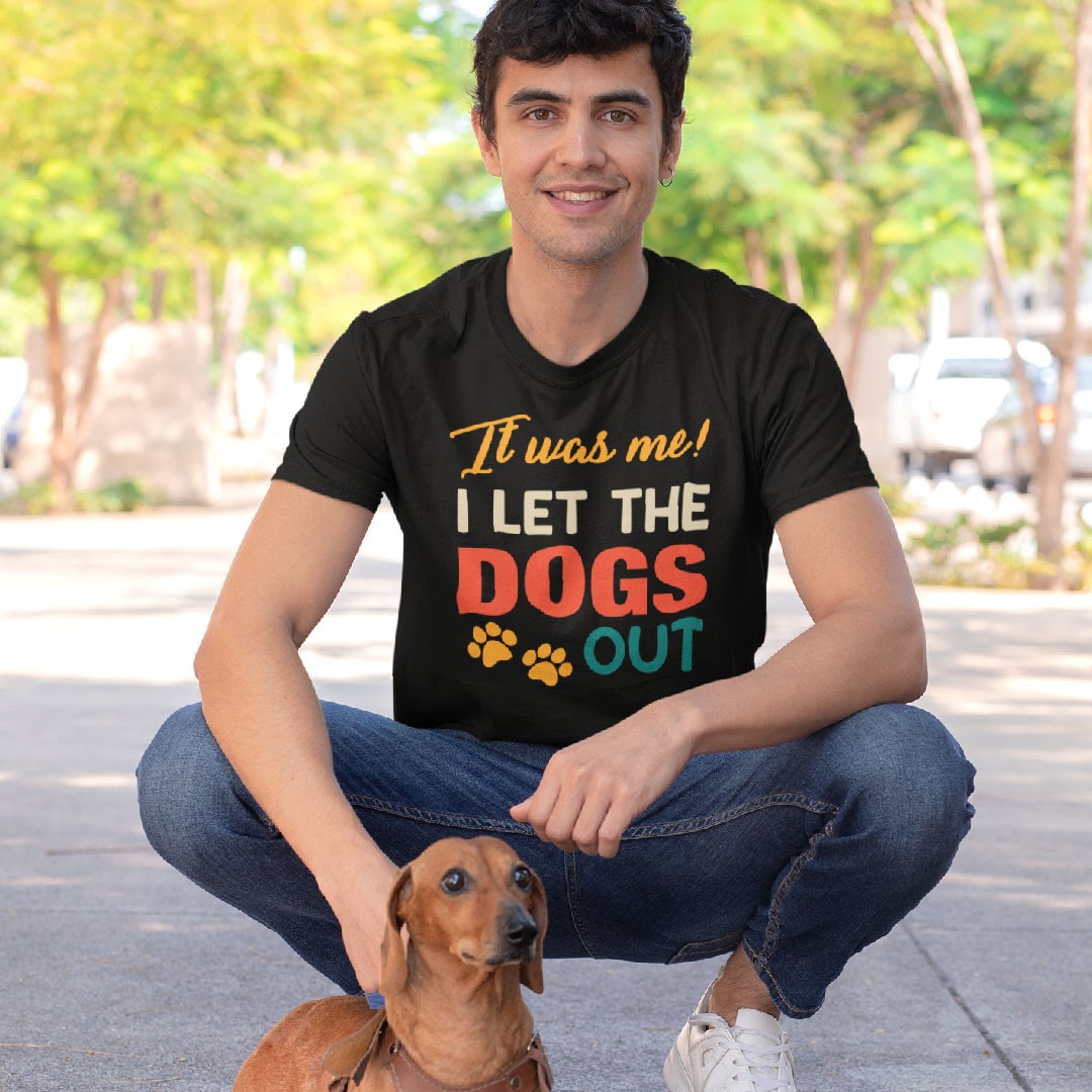 I Let The Dogs Out Mens Unisex T Shirts Category Showcase Image