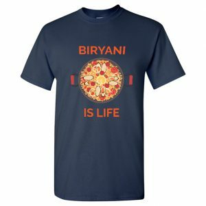biryani is life foodie t shirt men navy