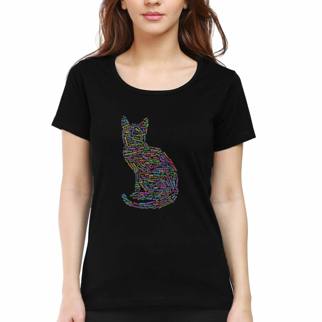 best cat lover tshirts for women available online in india cat and text swag swami article