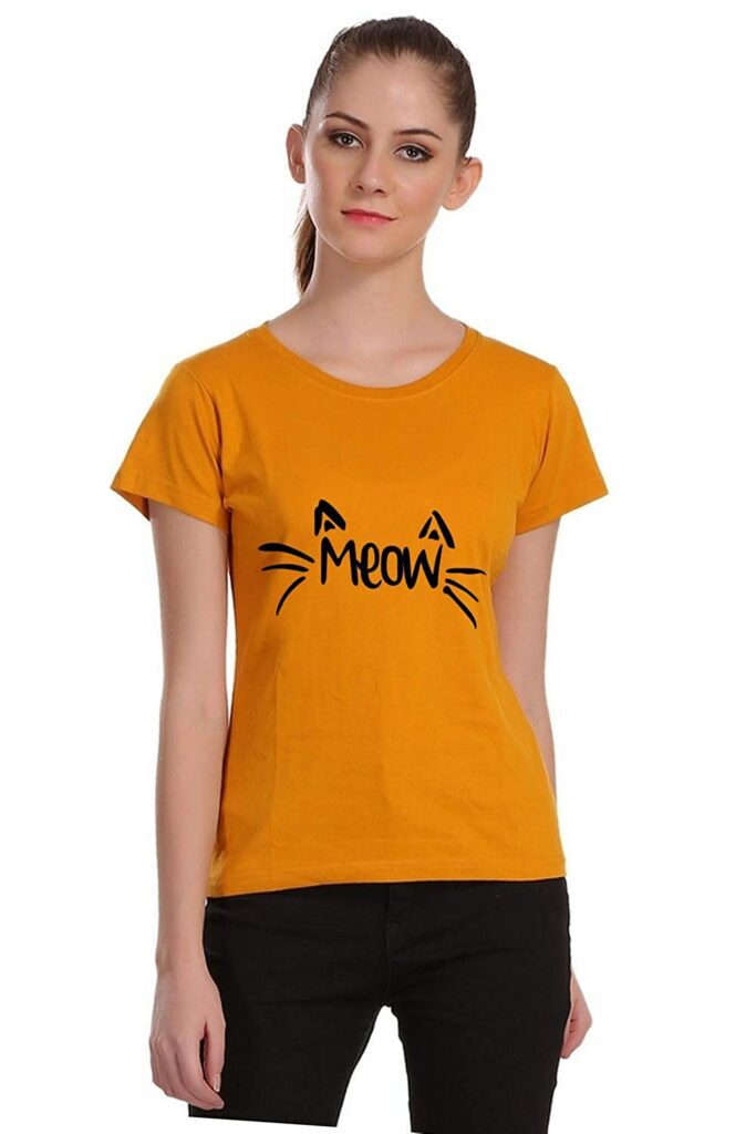 Funny Cat T-Shirt For Her Cat Shirt Cute Meow Cat Lover Tee Cat Lover T Shirt For Women Gift for Cat Lover Clothing Gender-Neutral Adult Clothing Tops & Tees T-shirts Meow Shirt for Cat Lover 