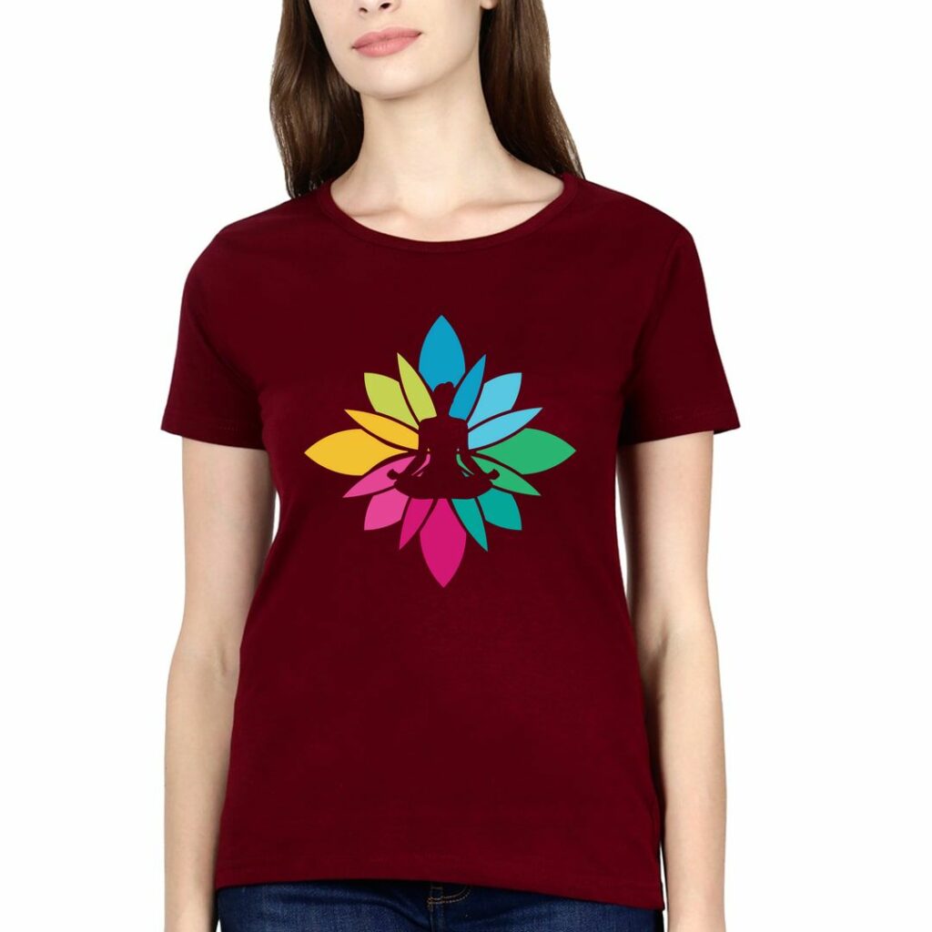 yoga t shirts for women flower yoga colourful design for yoginis swag swami article