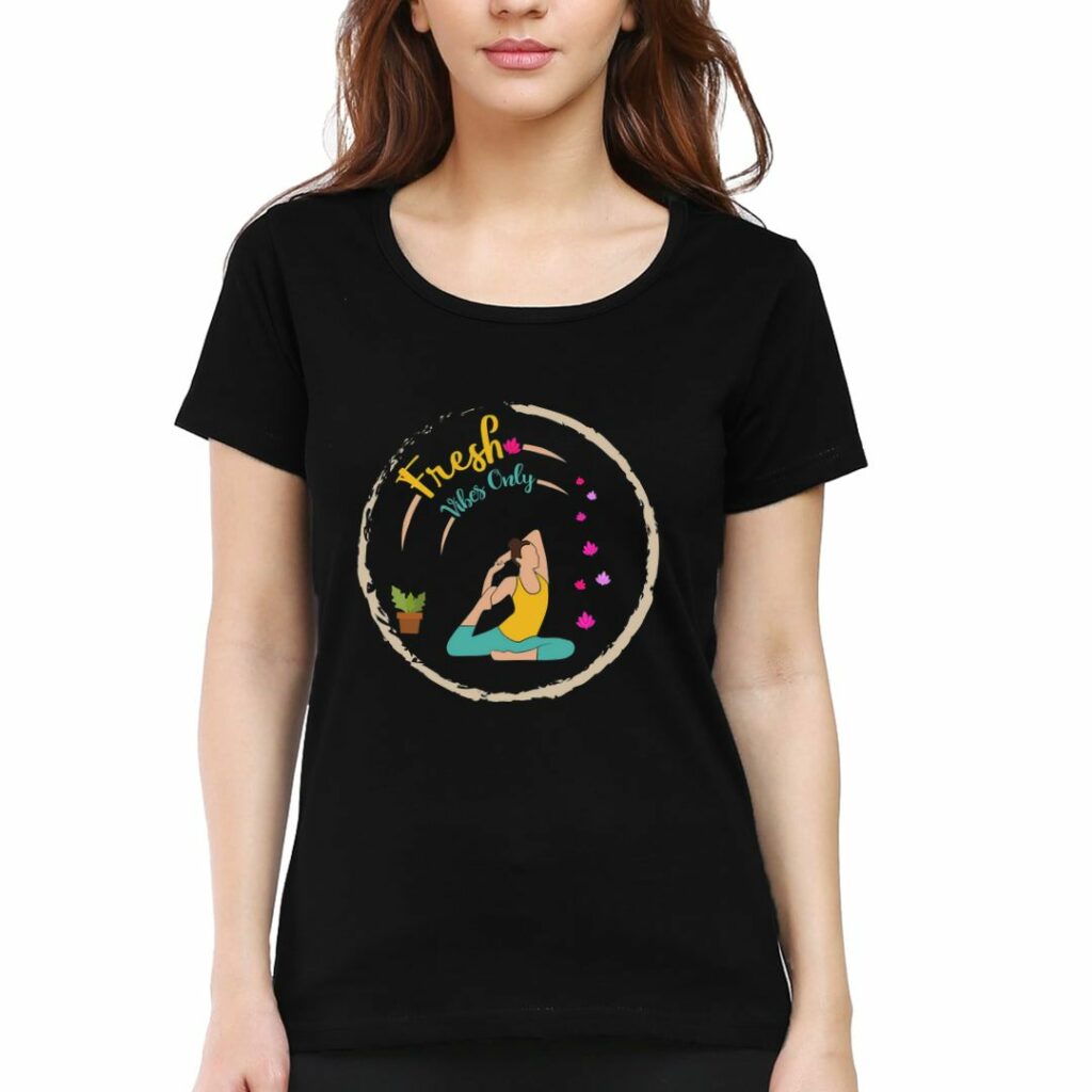 yoga t shirts for women fresh vibes only swag swami article