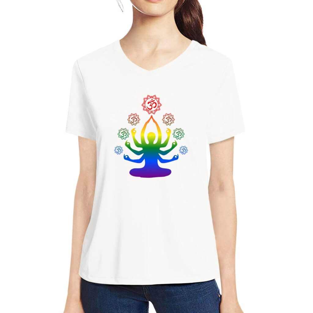 yoga t shirts for women om yoga swag swami article