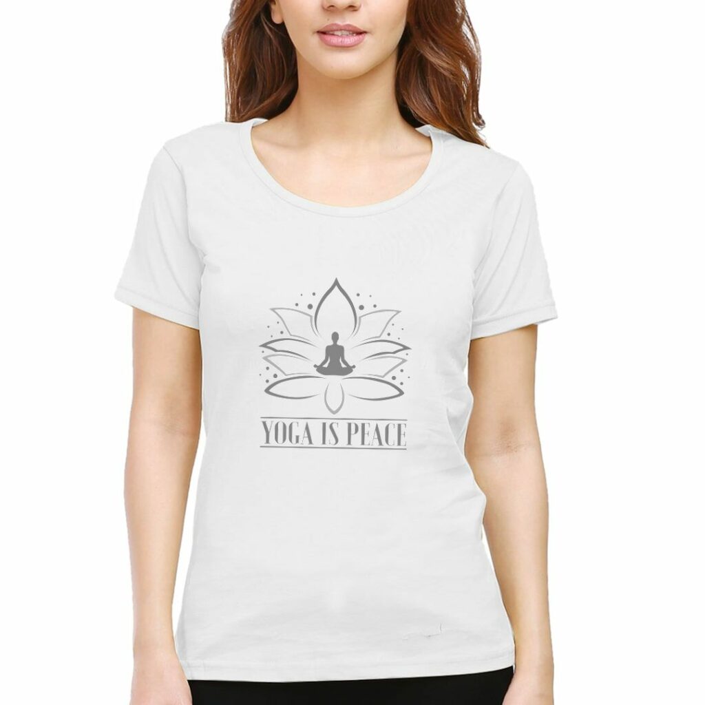 yoga t shirts for women yoga is peace swag swami article