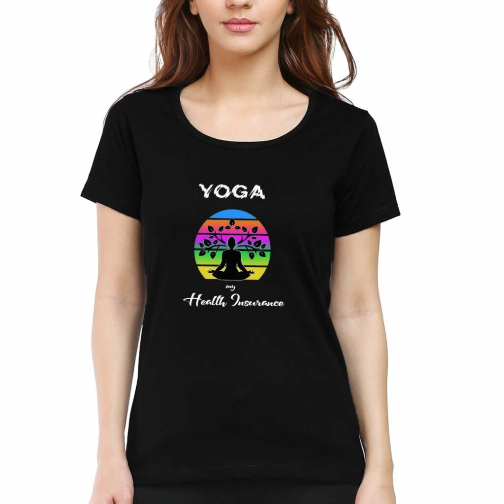 yoga t shirts for women yoga my health insurance swag swami article