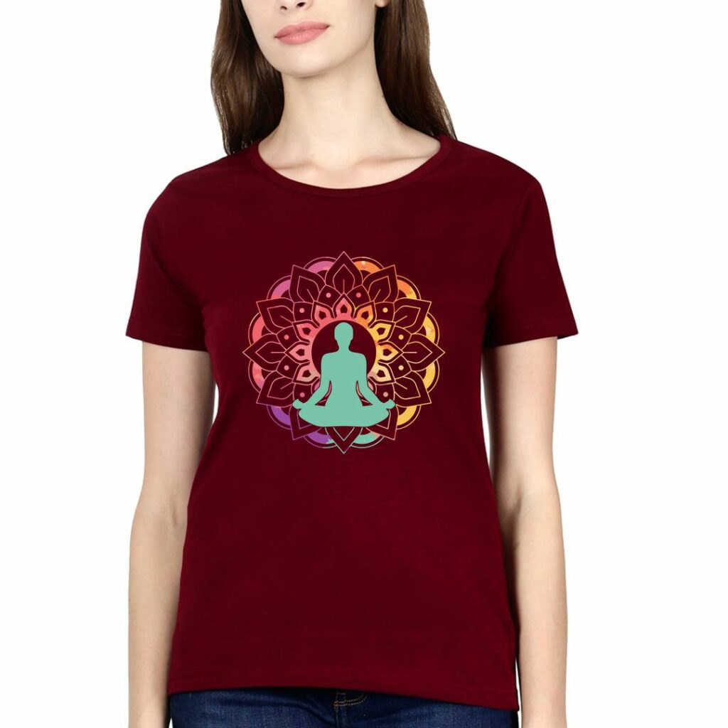 yoga t shirts for women yoga padmasana mandala swag swami article