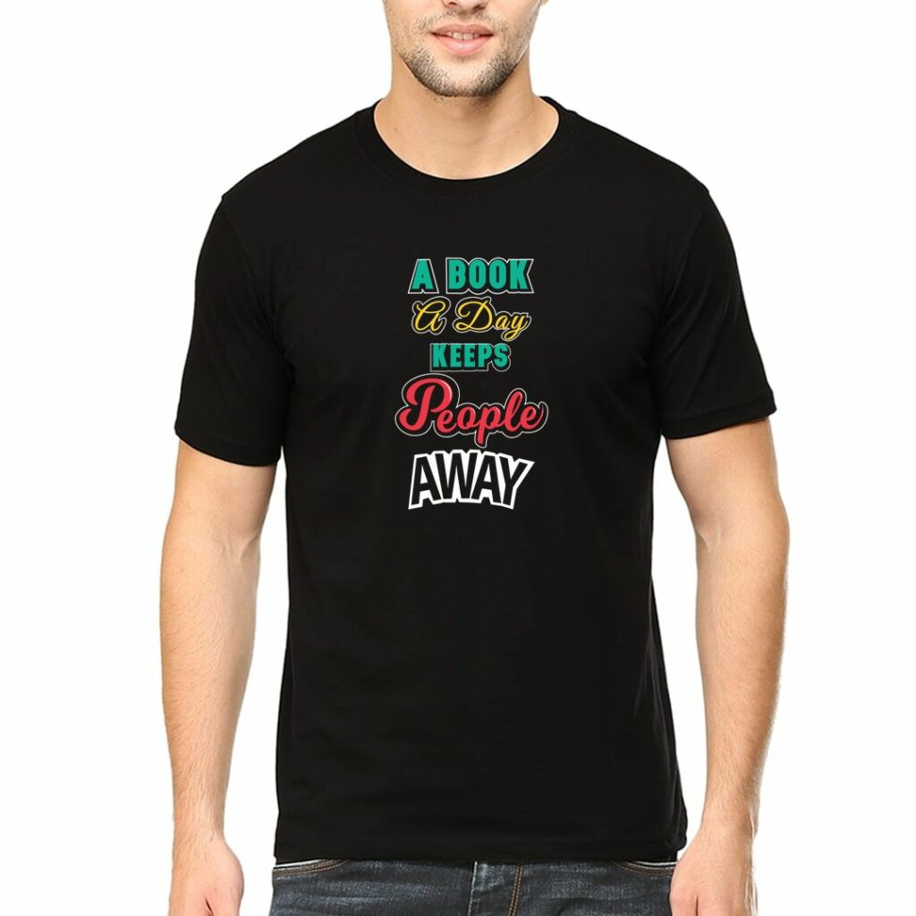 book lover t shirts available online in india a book a day keeps people away swag swami article