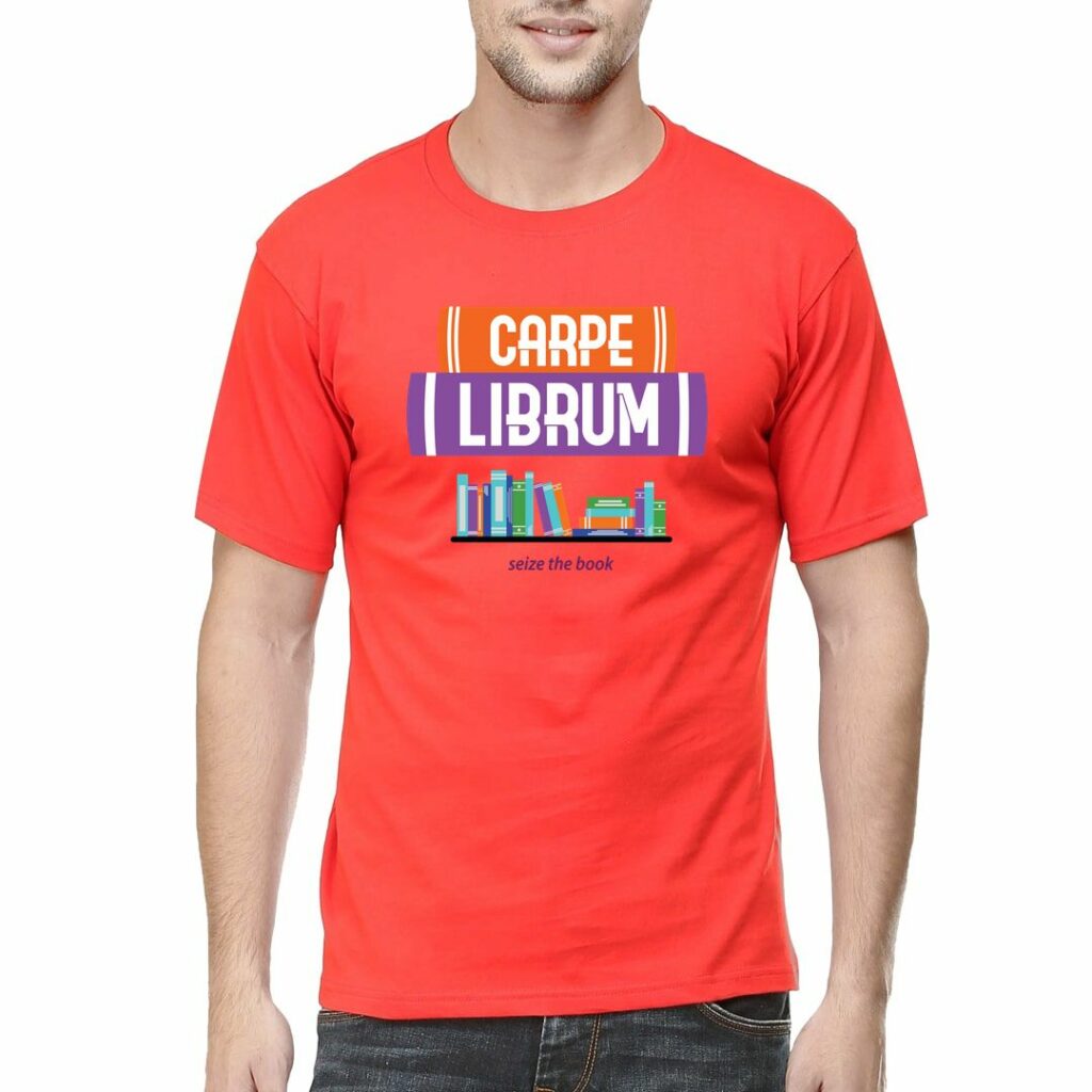 book lover t shirts available online in india carpe librum seize the book swag swami article
