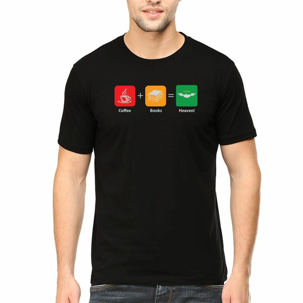 book lover t shirts available online in india my idea of heaven coffee books swag swami article
