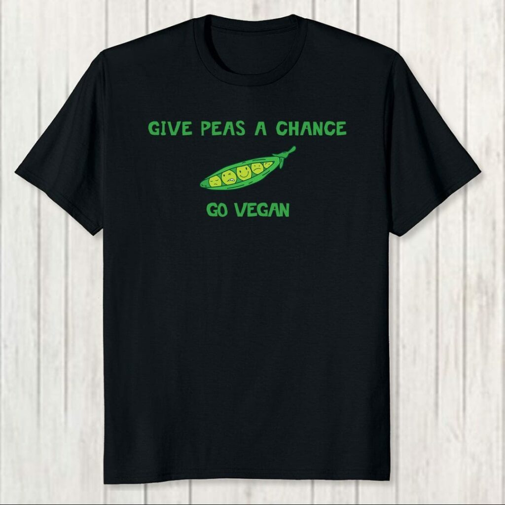 best vegan t shirts in india give peas a chance go vegan swag swami article