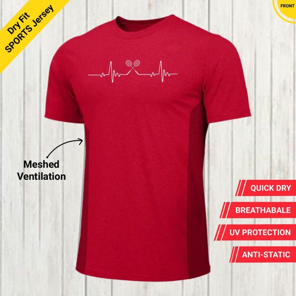 badminton its in my heartbeat dry fit t shirt swag swami 1